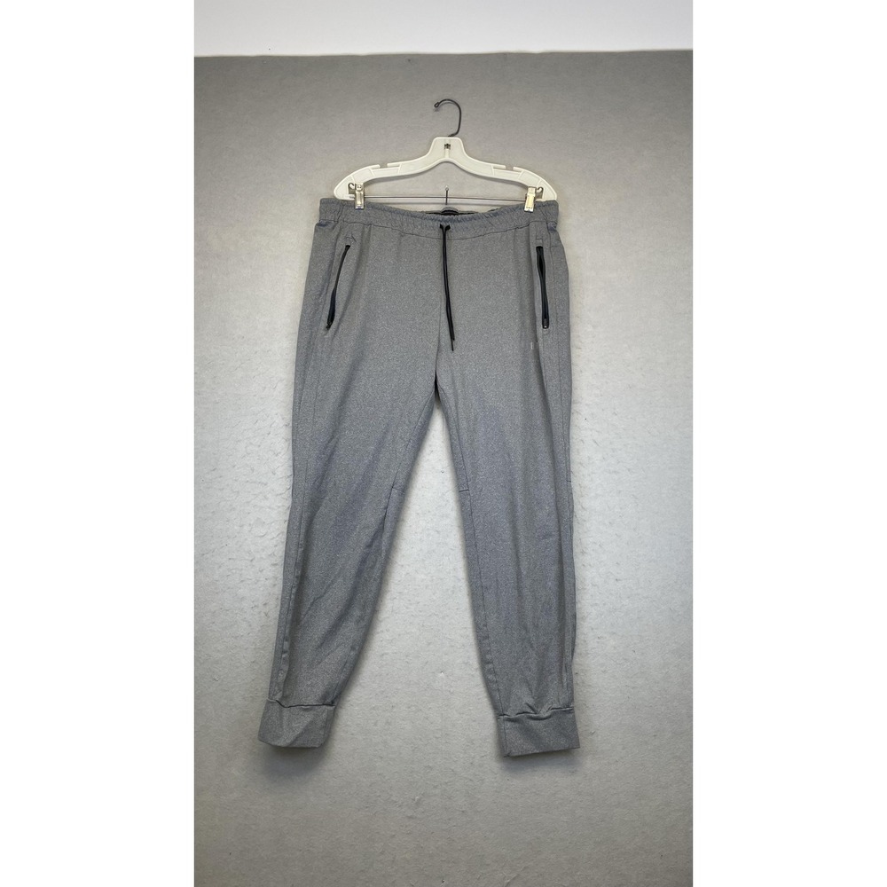 NOBULL‎ Pants Mens Medium Gray Joggers Zipper Pockets Cuffed Athletic Training